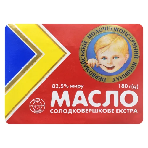 Масло ПМКК Екстра солодковершкове 82,5% 180г
