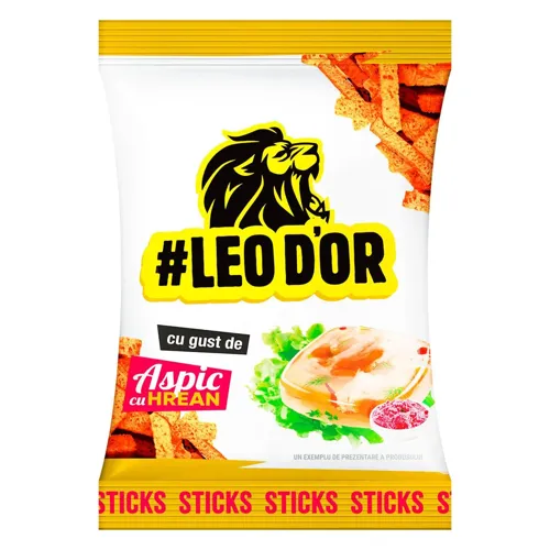 Сухарики житньо-пшеничні зі смаком холодця з хріном Leodor 70г