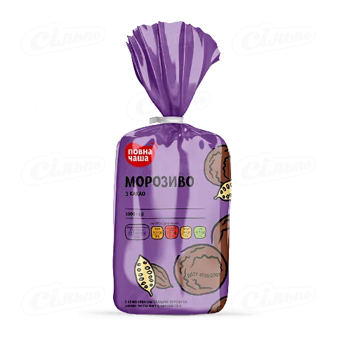 Морозиво «Повна Чаша»® з какао, 1000г