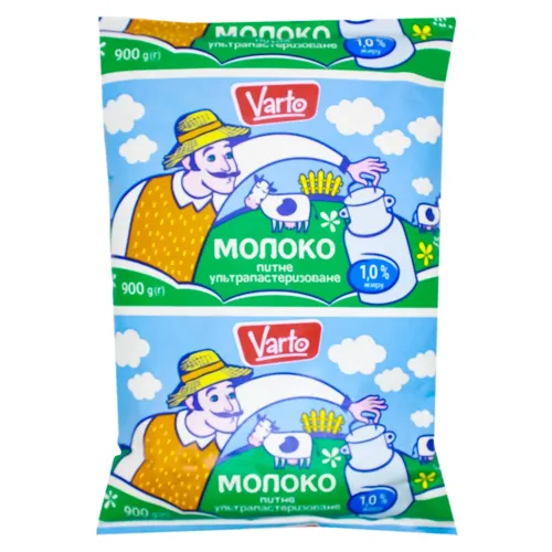 Молоко ультрапастеризоване Varto 1%, 900г