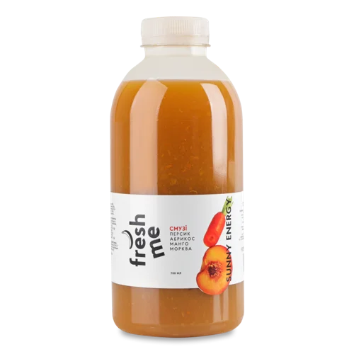 Смузі Фруктове Пастеризоване Sunny Energy Вищого Ґатунку, п/пл 700мл