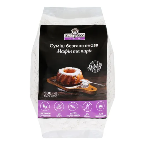 Суміш безглютенова Мафін та пиріг SunnyGoga м/у 500г