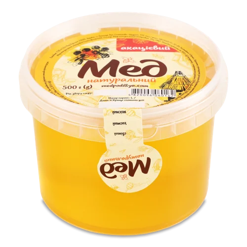 Мед Натуральний Акацієвий, в/ґ, п/у 500г