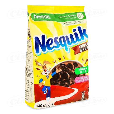 Сніданки сухі Nesquik Choco Waves 250г