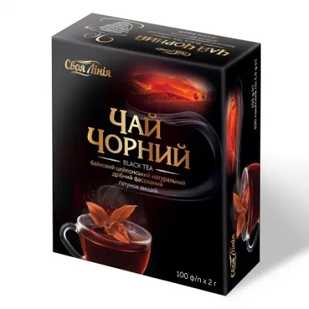 Чай (100 ф/п х 2г) Своя Лінія чорний байховий дрібний гатунок вищий