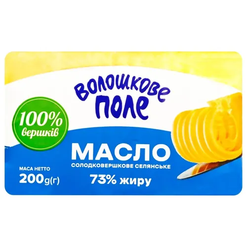 Масло Волошкове Поле Селянське солодковершкове 73% 100г