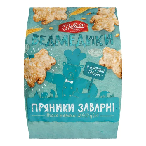 Пряники заварні Ведмедики Деліція 0.24кг
