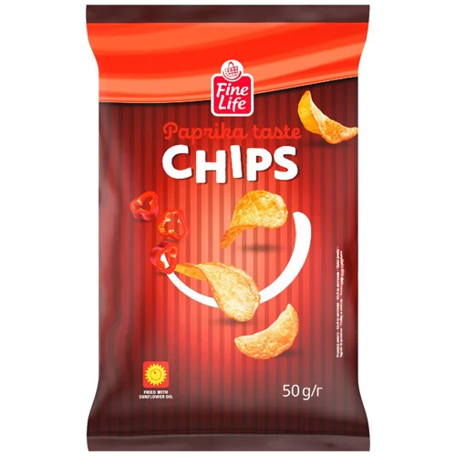 Чипси Fine Life картопляні зі смаком паприки 50г