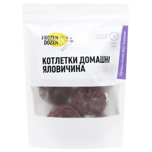Котлетки Frozen Dozen Домашні яловичина 300г