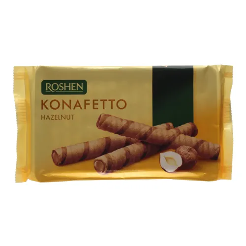 Трубочки вафельні «Roshen» Konafetto з горіховою начинкою 156г х15