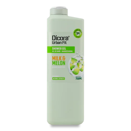 Гель для Душа Поживний з Вітаміном А Milk&Melon Urban Fit Dicora, 750мл