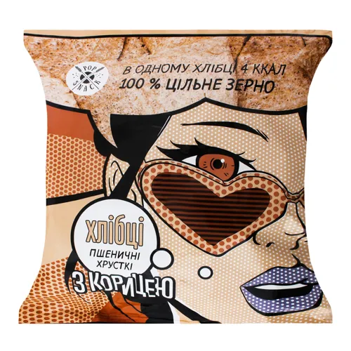 Хлібці хрусткі пшеничні з корицею Pop Snack м/у 30г