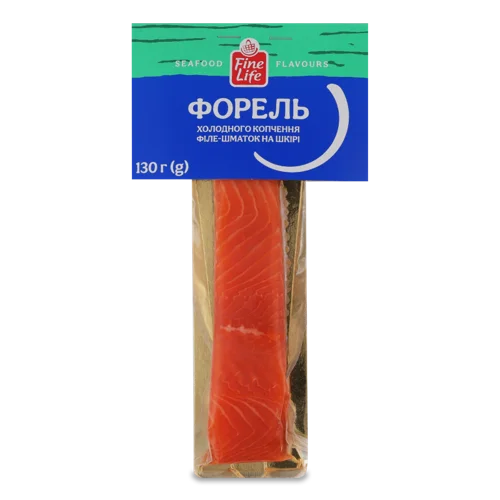 Форель філе-шматок в/ш х/к в/у, 130г