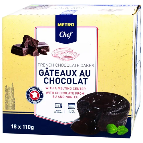 Фондани Metro Chef шоколадні швидкозаморожені 18х110г