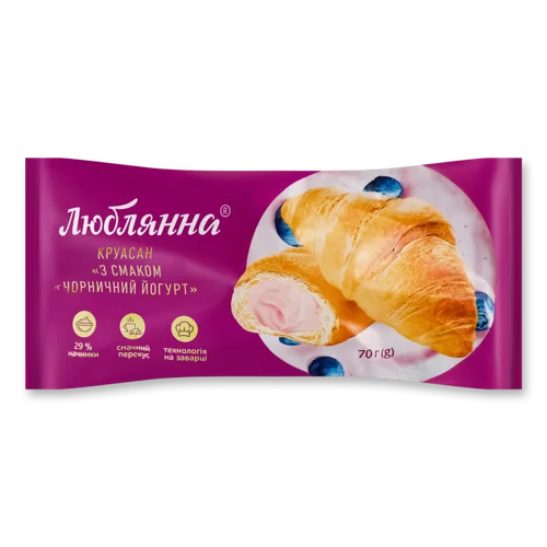 Круасан Зі Смаком Чорничного Йогурту В/ґ, 70г
