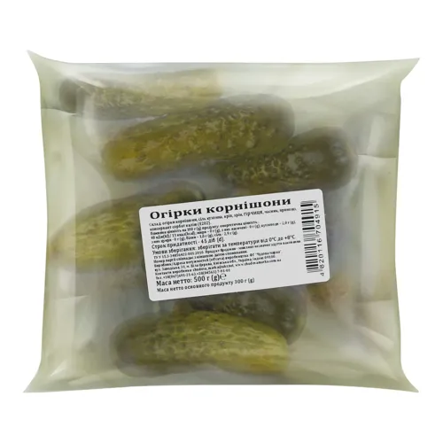 Огірки корнішони Чудова марка м/у 500г