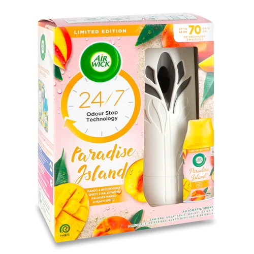 Освіжувач Повітря Автоматичний Maldives Mango&Peach Sprits Paradise Island Freshmatic 250мл