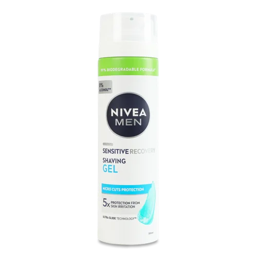 Гель для Гоління Для Чутливої Шкіри Recovery Sensitive Nivea Men, 200мл