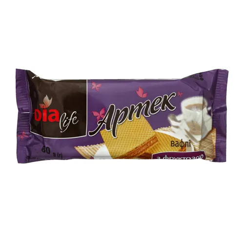 Вафлі Артек з фруктозою Dialife 80гр