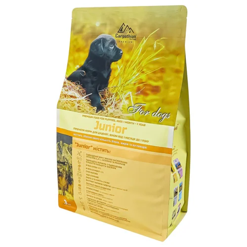 Корм сухий Carpathian Pet Food Junior із куркою, скумбрією та сухим молоком для цуценят 3кг
