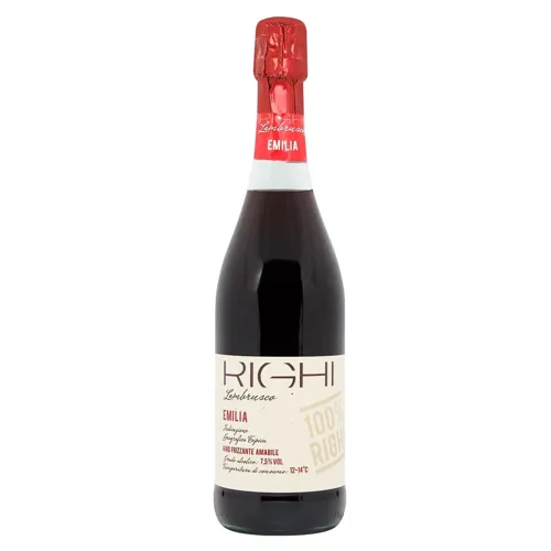 Вино ігристе Righi Lambrusco Emilia червоне напівсолодке 7,5% 0,75л