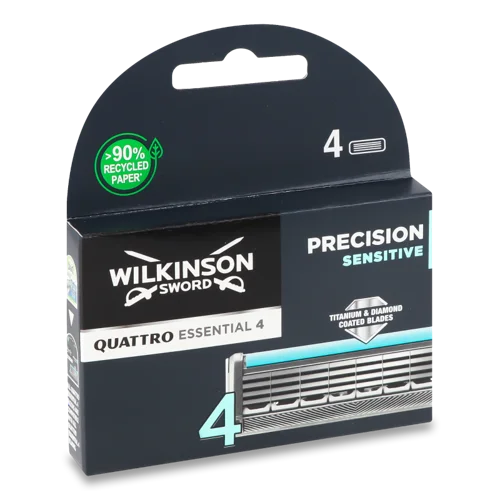Картриджі Для Гоління Sensitive Precision Essential 4 Quattro Wilkinson Sword, 4 шт