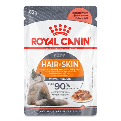 Корм Консервований Повнораціонний Для Дорослих Котів Hair&Skin Care Royal Canin, з/б 85г