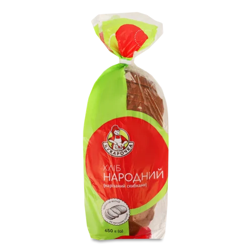 Хліб Народний Нарізаний, Упаковка Картонна, 650 Г