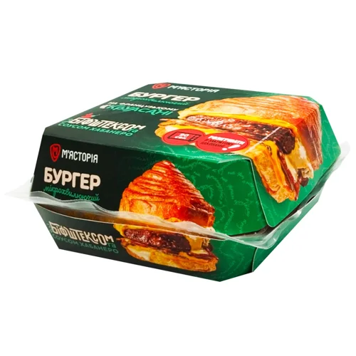 Бургер М'ясторія на круасані з біфштексом та соусом хабанеро 230г