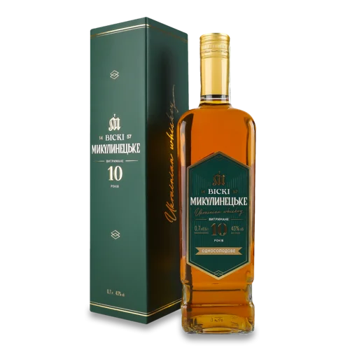 Віскі Вищого Ґатунку 10 Років, Картонна Упаковка, 0.7л, 43%