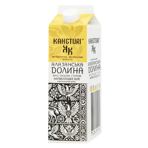 Вино Kaheturi Алазанська Долина біле напівсолодке 9-12% 1л