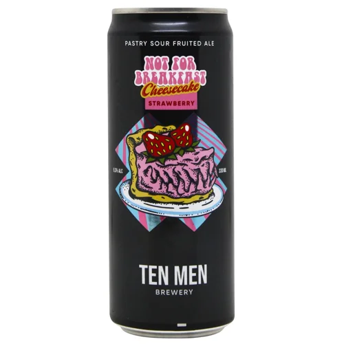 Пиво Ten Men Not for Breakfast: Strawberry Cheesecake напівтемне нефільтроване 6,3% 0,33л