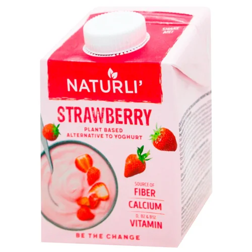 Напій з ферментованого мигдалю Naturli' з полуницею 0,5л