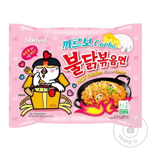 Локшина Samyang Рамен зі смаком карбонара та гострої курки 130г