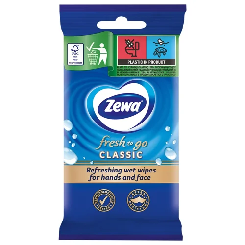 Серветки вологi Zewa Classic 10шт