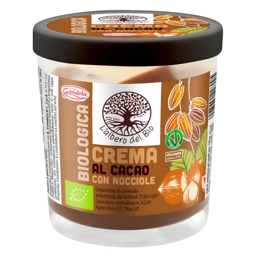 Паста Gandola з какао та фундуком органічна 200г