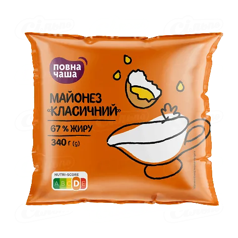 Майонез «Повна Чаша»® «Класичний» 67%, 340г