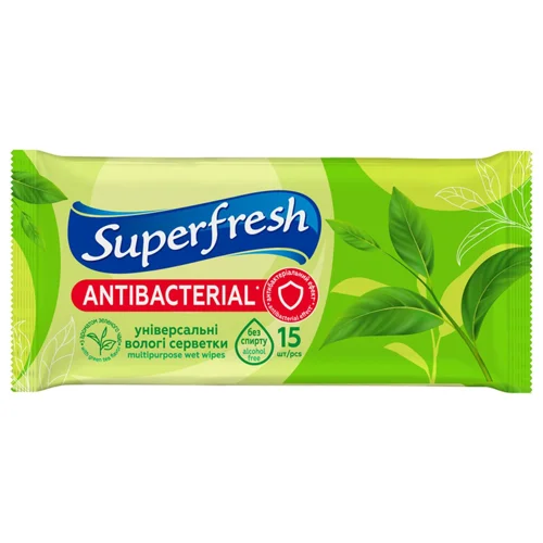 Серветки вологі Superfresh антибактеріальні 15шт