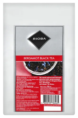 RIOBA ЧАЙ ЧОРНИЙ 250Г БЕРГАМОТ