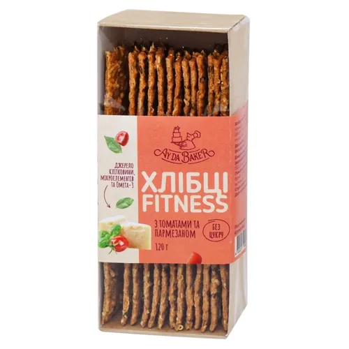 Хлібці Ay Da Baker Fitness з томатами та пармезаном 120г