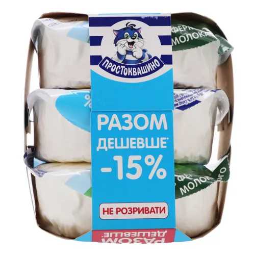 Сир кисломолочний 5% Простонаше 3х305г