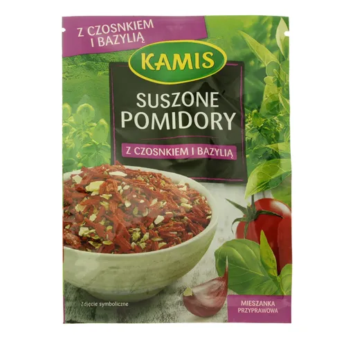 Помідори сушені з часником і базиліком Kamis м/у 15г