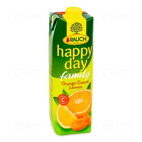 Нектар Happy Day Family апельсин-морква-лимон, 1л
