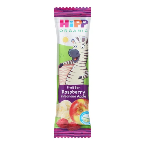 Батончик для дітей від 12міс фруктово-злаковий органічний Малина-банан-яблуко Hipp м/у 23г