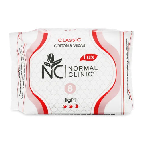 Гігієнічні Прокладки Classic Cotton&Velvet Normal Clinic, 8шт