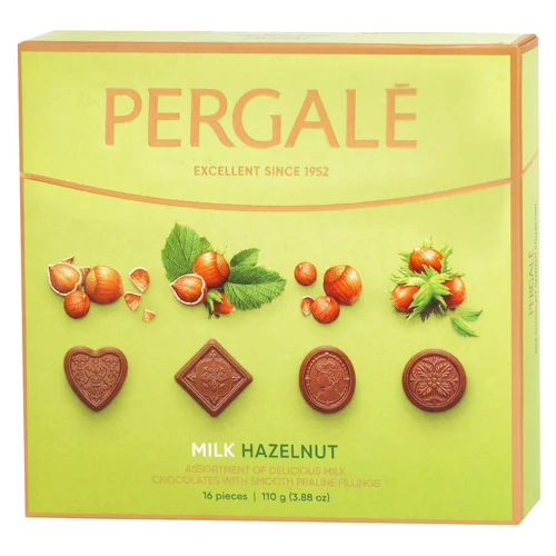 Асорті цукерок Pergale Лісовий горіх з молочного шоколаду 110г