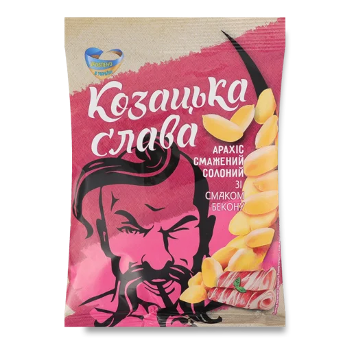 Арахіс Смажений Солоний Зі Смаком Бекону, в/ґ, 150г
