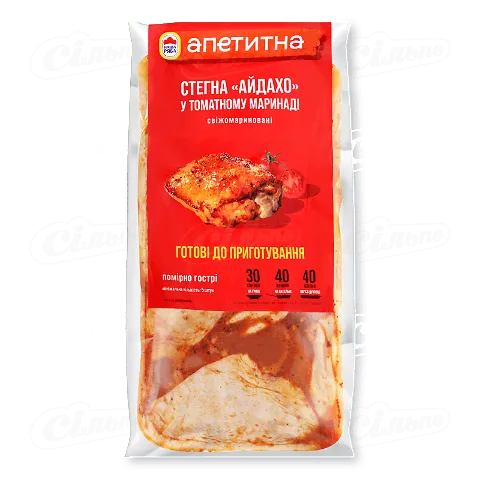 Стегно курки-бройлера «Наша Ряба» «Апетитна» «Айдахо» в томатному маринаді охолоджене, кг