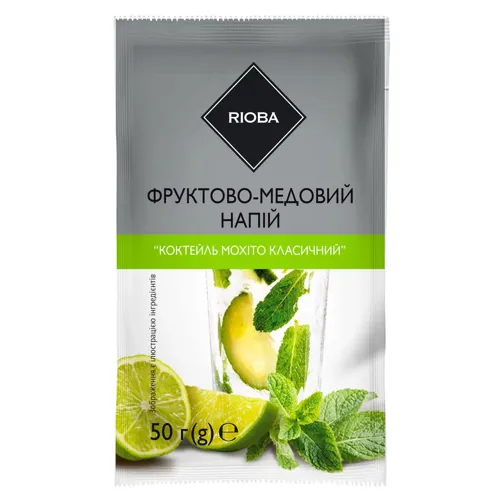 Чай фруктово-медовий Rioba концентрат Коктейль Мохіто класичний 50г