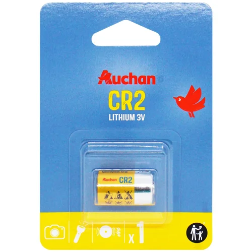 Батарейка Auchan Стандарт літієва CR2 1шт